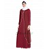 Double layered abaya- Maroon Double layered abaya- Maroon
